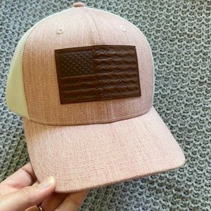 Columbia PFG Pink/Leather Flex Fit Hat
